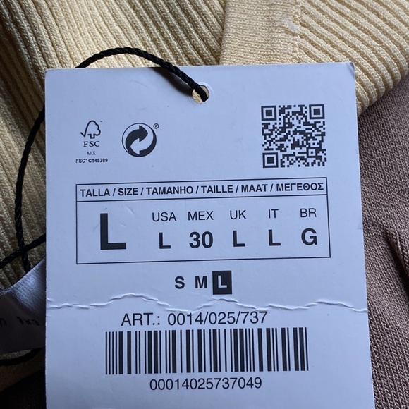 NWT. Zara Limited Edition Brown/Taupe Knitwear Maxi Dress. Size L - Picture 8 of 10